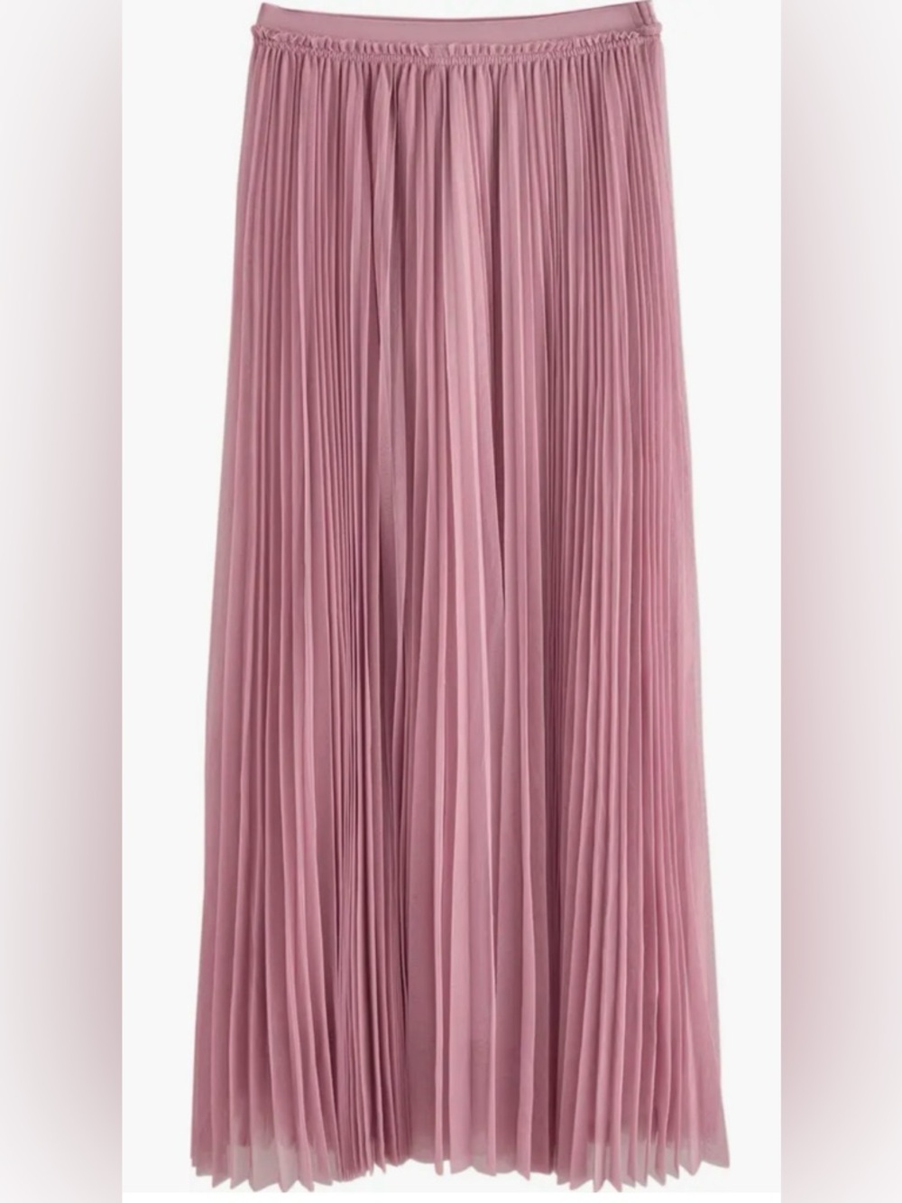 Next Pleated Mesh Skirt Pleated Midi Skirt in Dusty Rose - Women Sz 6